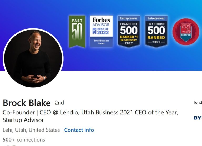 Introducing Brock Blake The CEO And Co-Founder Of Lendio!